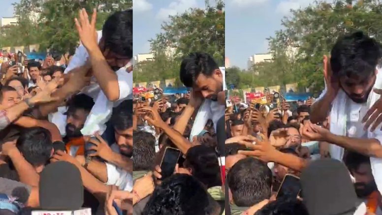 जयपुर में कॉकरोच जनता पार्टी के संस्थापक अभिजीत दीपके की पिटाई, भीड़ में पड़े थप्पड़