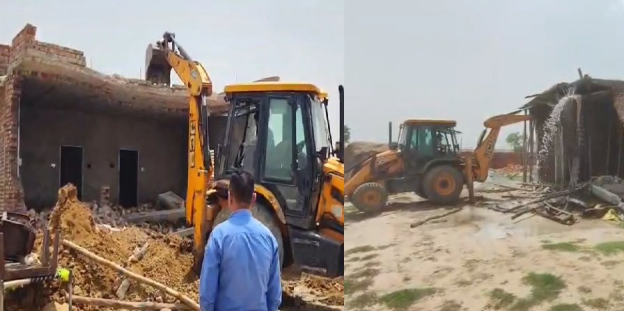 Nuh Bulldozer Action: नूंह में अवैध निर्माण के खिलाफ प्रशासन का बड़ा एक्शन