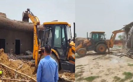 Nuh Bulldozer Action: नूंह में अवैध निर्माण के खिलाफ प्रशासन का बड़ा एक्शन