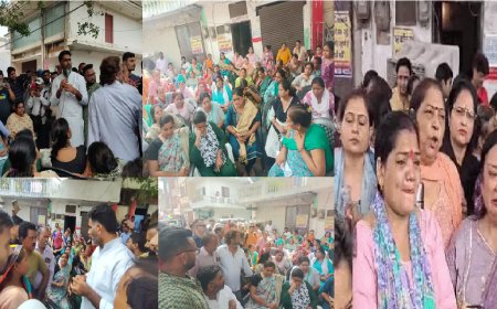 मेरठ सेंट्रल मार्केट मामला: धरने में पहुंचे सरधना विधायक अतुल प्रधान, महिलाओं और व्यापारियों से की मुलाकात